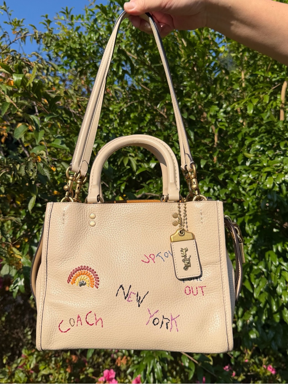 EUC Coach Rogue Bag 25 With Embroidery C3873